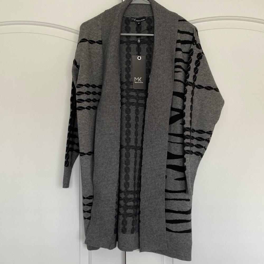 Black and Gray Cardigan